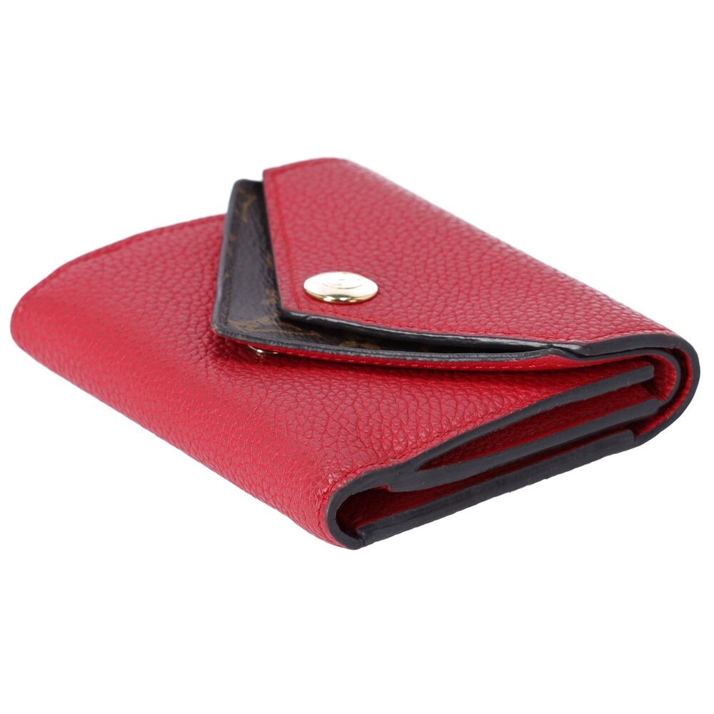 Louis Vuitton Double V Compact Trifold Wallet M64419 Ruby Red Brown Monogram - Picture 3 of 5